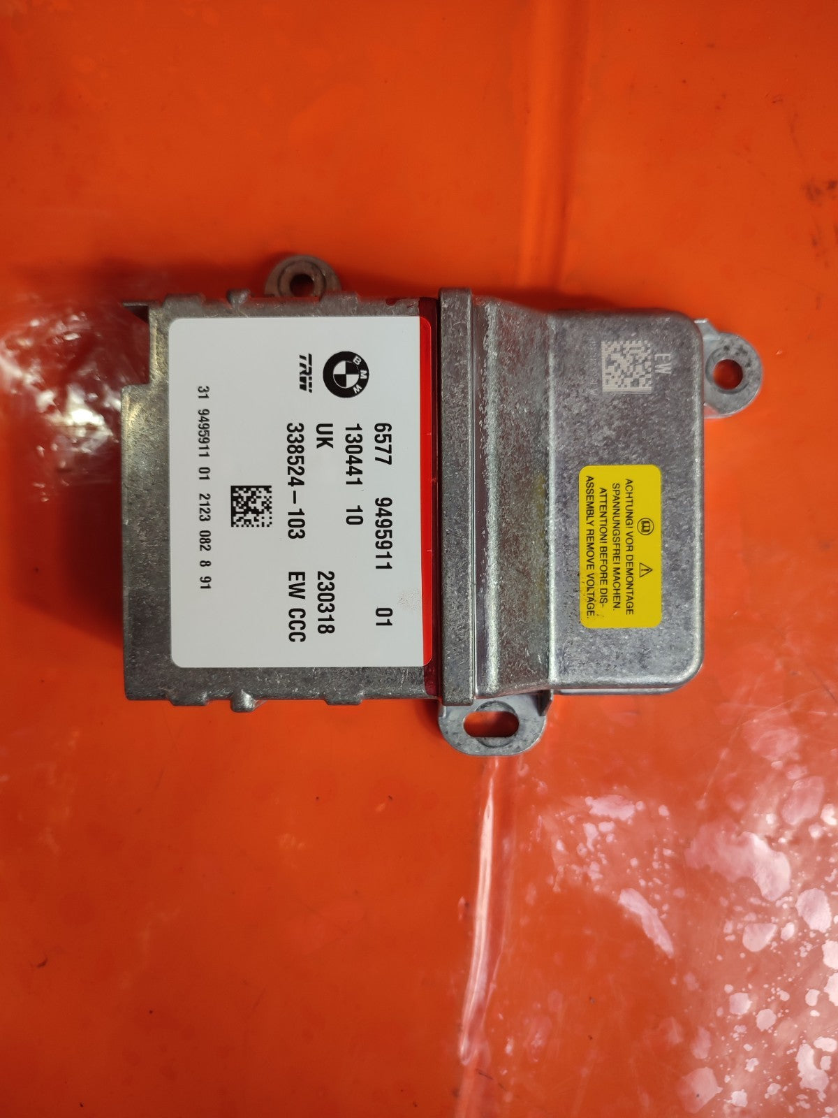 ✅BMW X1 F48 2.0 PETROL 2018 AIRBAG CONTROL MODULE 9495911 Warranty A303 - Image 8