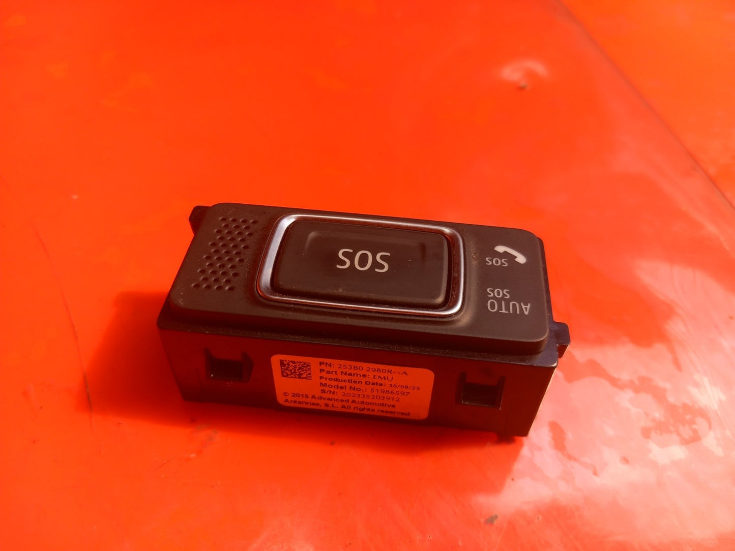 Renault Captur 1.6 Petrol 2023 Sos Button Switch 253B02980R Warranty A392 - Image 7