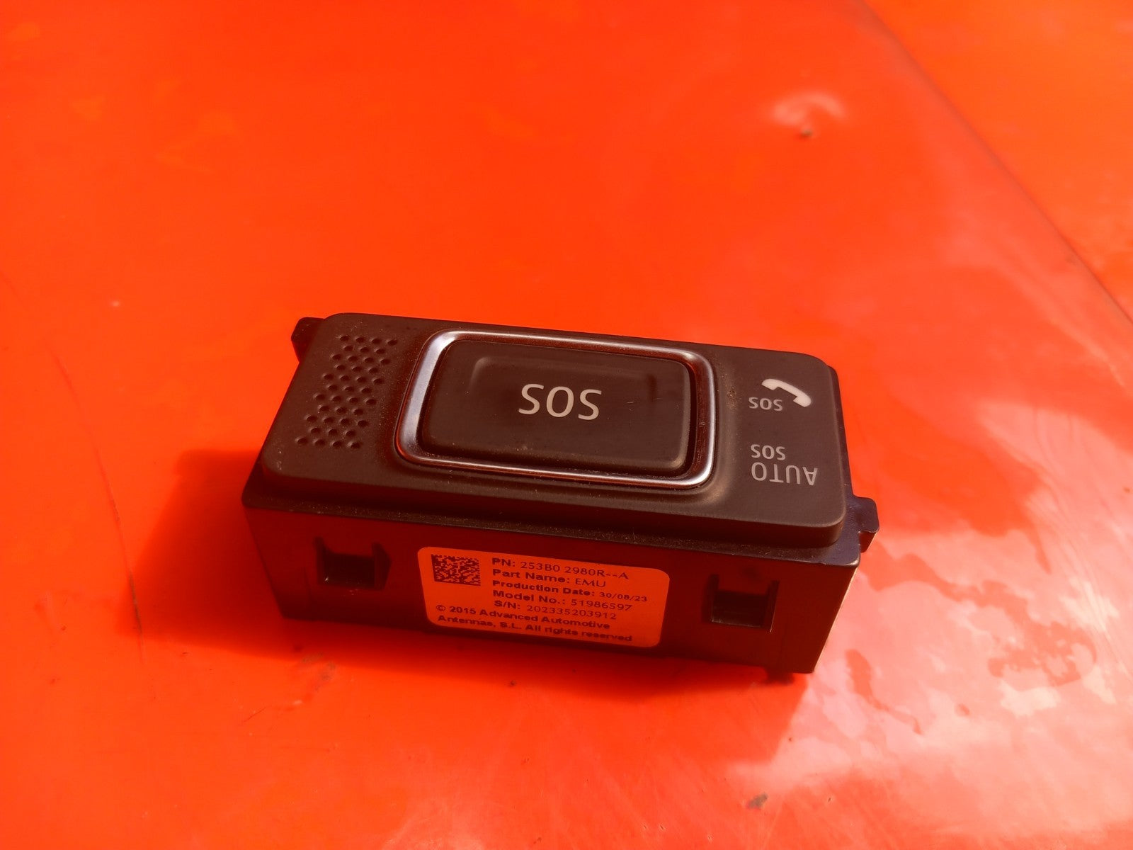 Renault Captur 1.6 Petrol 2023 Sos Button Switch 253B02980R Warranty A392 - Image 7