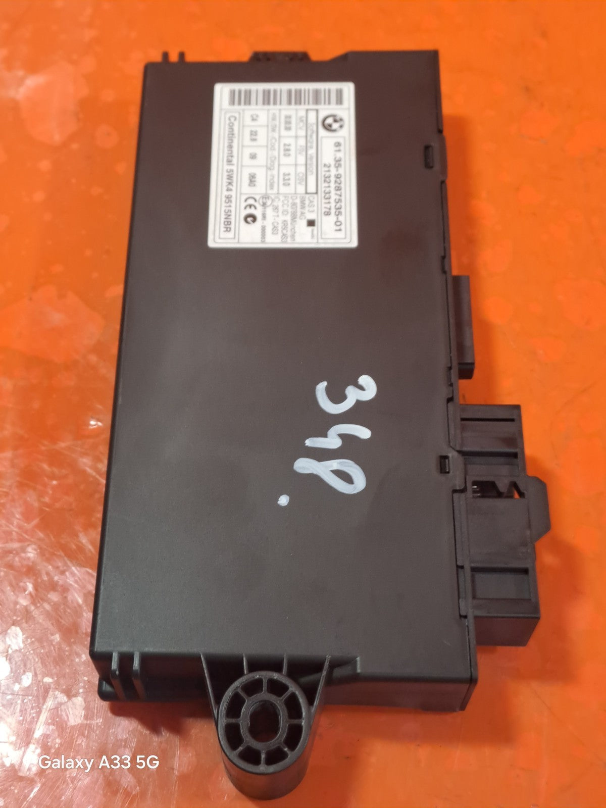 ✅2013 BMW 1 SERIES E88 KEY READING CONTROL MODULE ECU 9287535 + WARRANTY A348 - Image 4