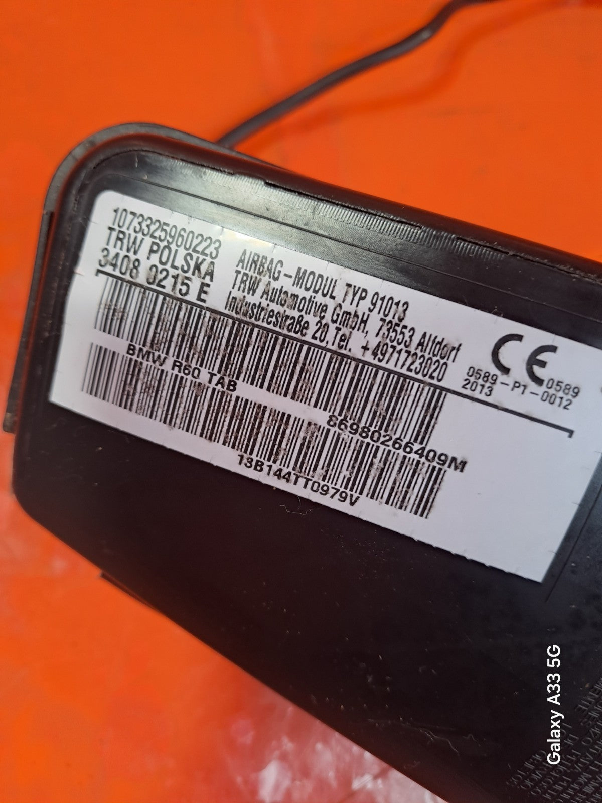✅MINI COUNTRYMAN MK3 1.6 DIESEL 2013 FRONT RIGHT SEAT ARBAG 34080211 Warranty - Image 11