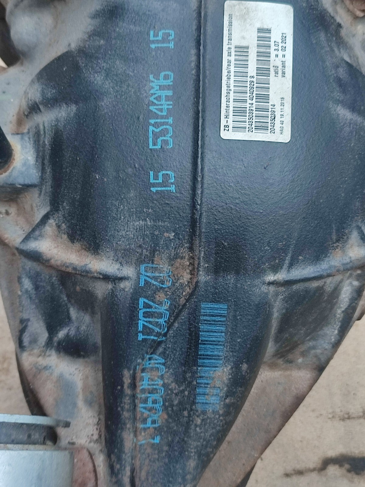 ✅2016 Mercedes C Class W205 2.0 Petrol Differential Rear 2043503914 3.07 A123 - Image 3