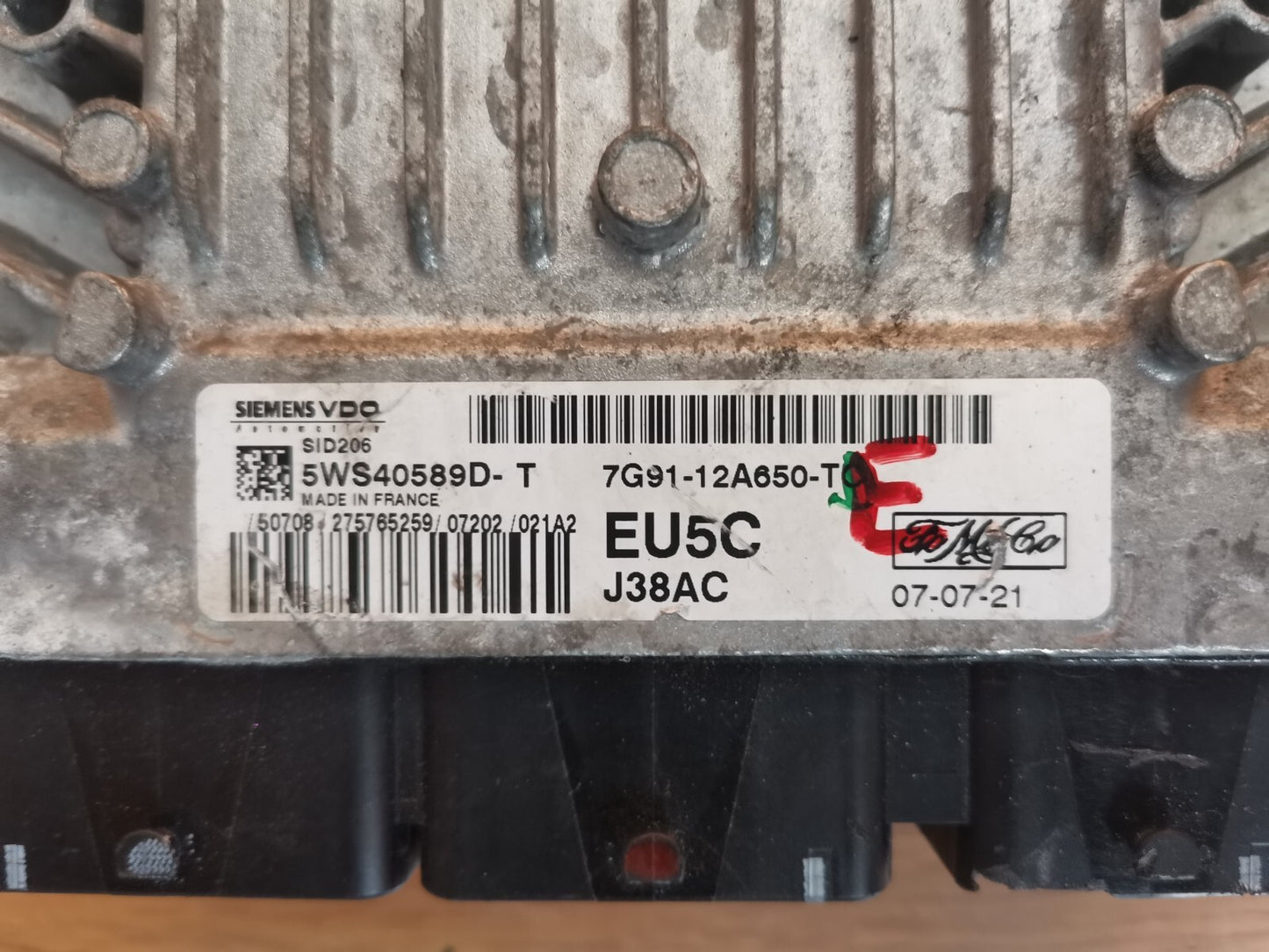 FORD GALAXY MK3 ENGINE CONTROL UNIT ECU 7G9112A650TE+ WARRANTY X00 - Image 4