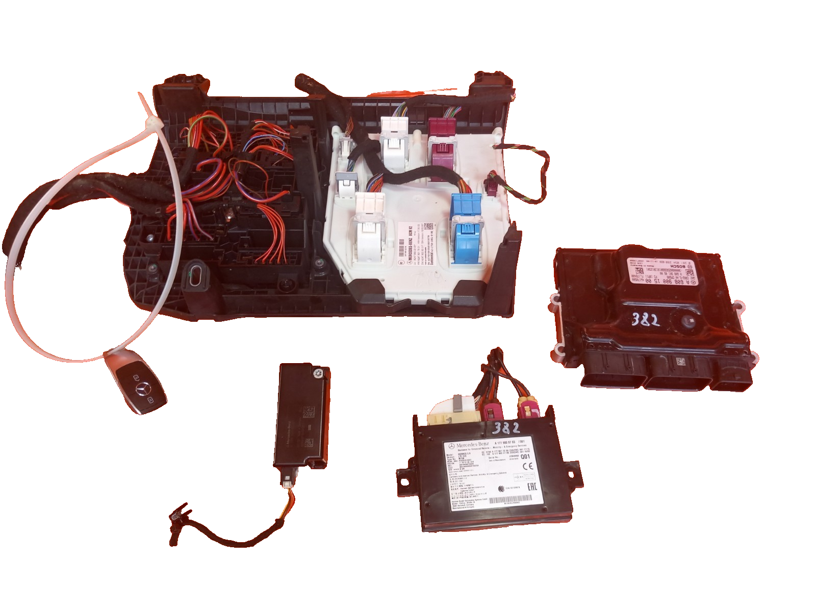 Mercedes W177 A180 Sport 1.5 Diesel 2019 Engine ECU Kit A1779009703 A0999008701  - Image 1