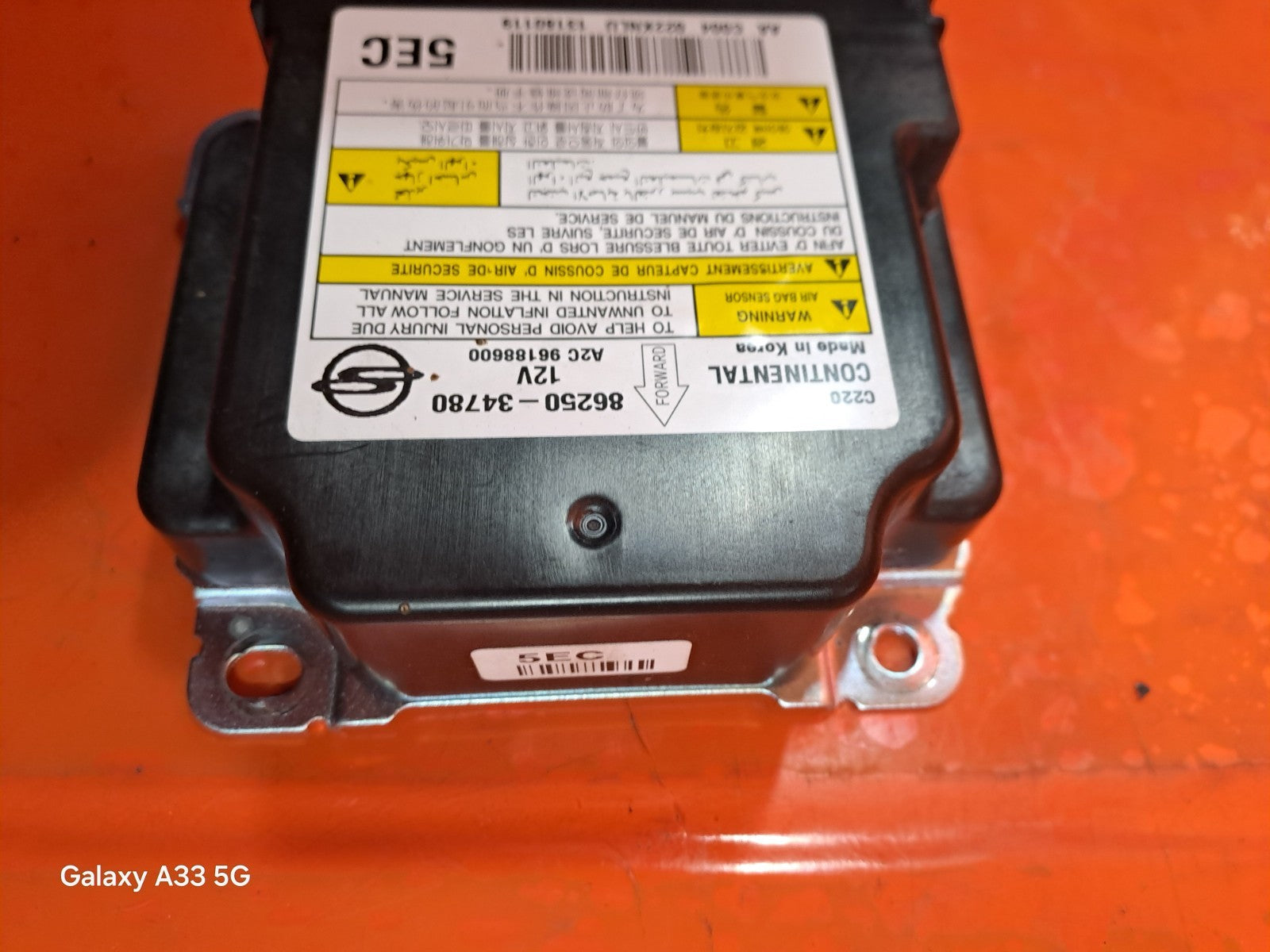 ✅2018 SSANGYONG KORANDO LE AIRBAG SRS MODULE 86250-34780 + WARRANTY A288 - Image 11