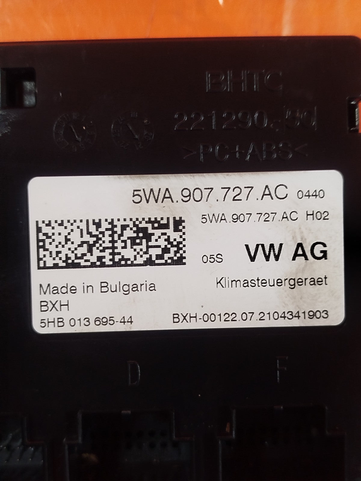 ✅VW GOLF R-LINE MK8 1.5 PETROL 2021 HEATER CLIMATE CONTROL MODULE 5WA907727AC - Image 7