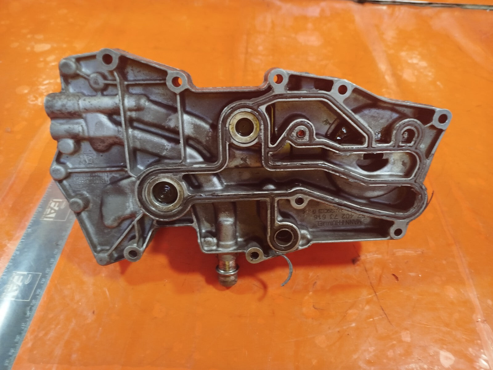 ✅2011 LAND ROVER RANGE ROVER L322 OIL FILTER HOUSING COOLER AL3Q-6B624-DB A243 - Image 6