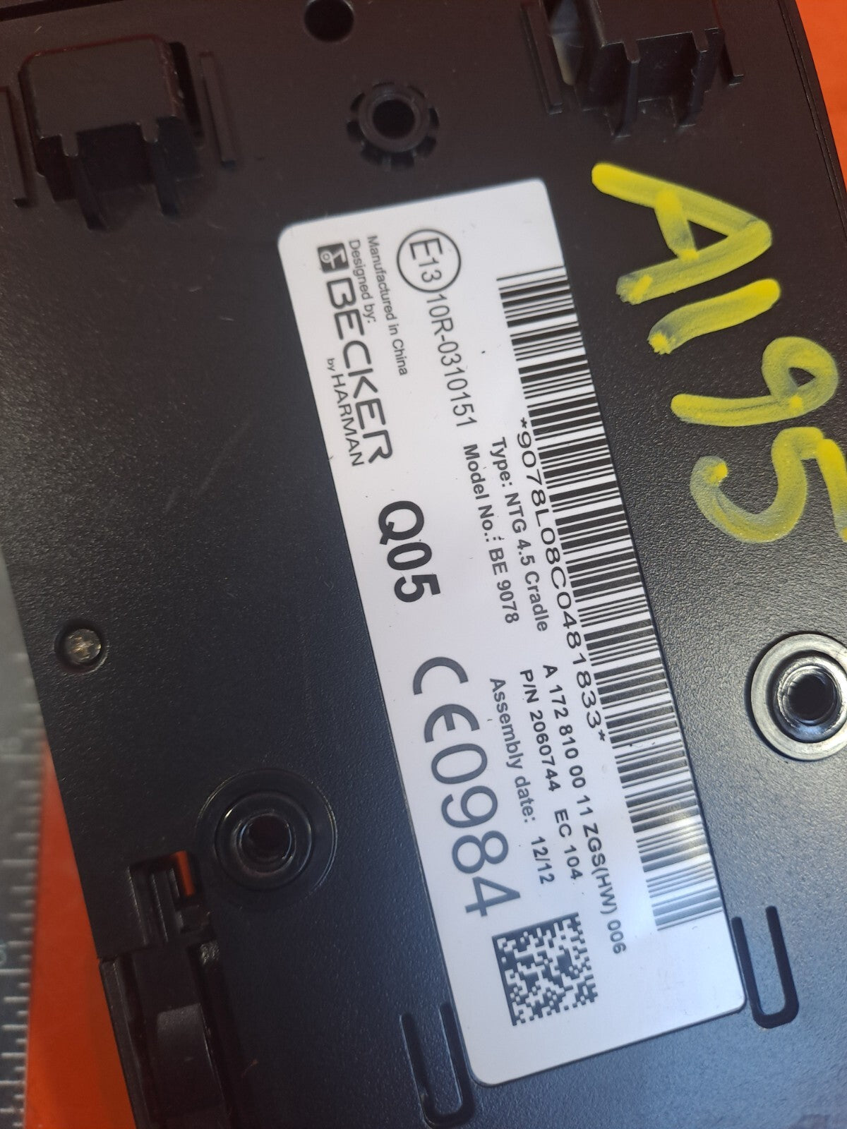 ✅Mercedes W176 A180 1.5 Diesel 2013 NAVIGATION CONTROL MODULE A1728100011 A195 - Image 3