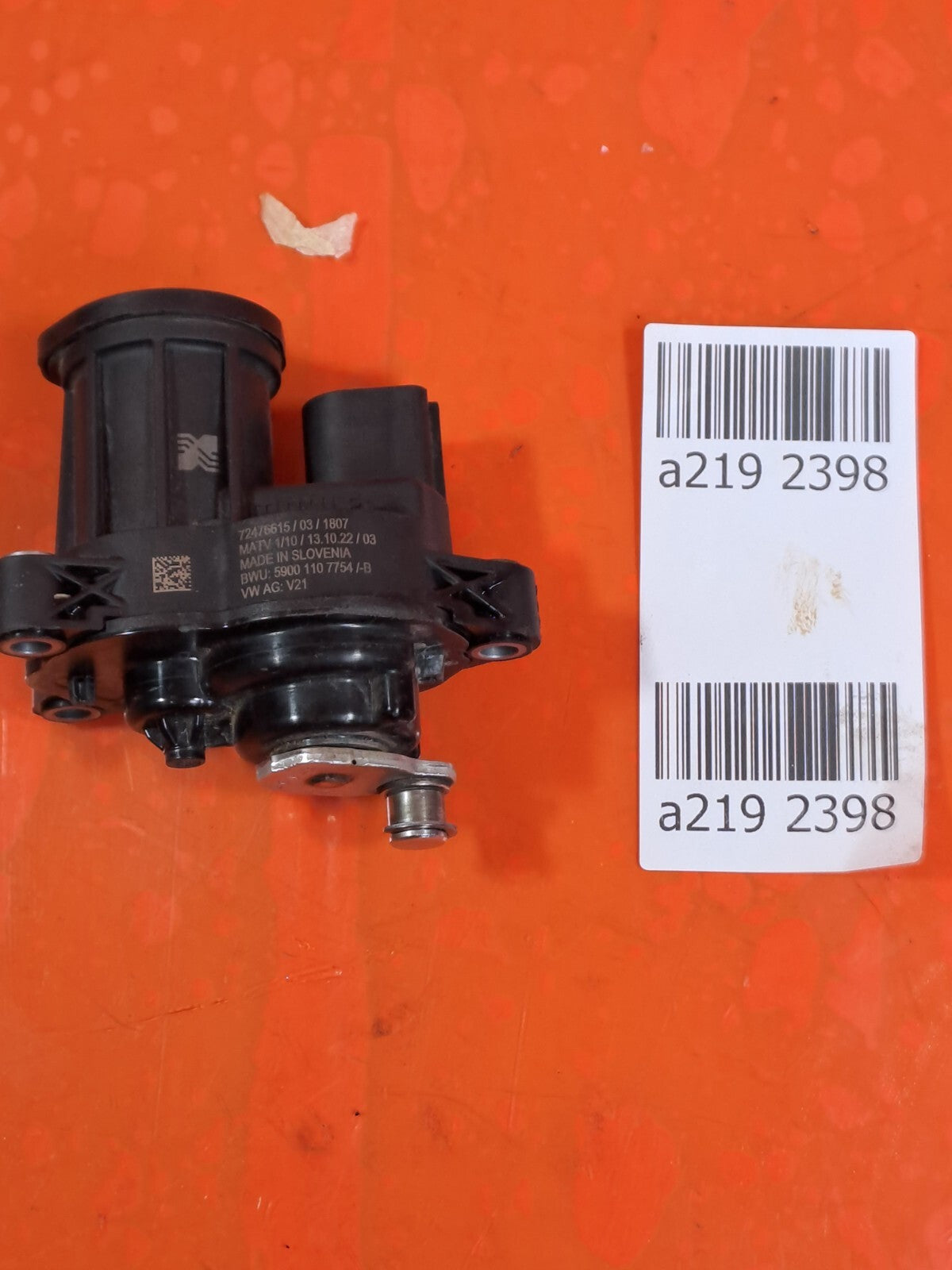 VW TAIGO LIFE 1.0 PETROL 2023 TURBOCHARGER ACTUATOR 72476615 Warranty A219 - Image 2