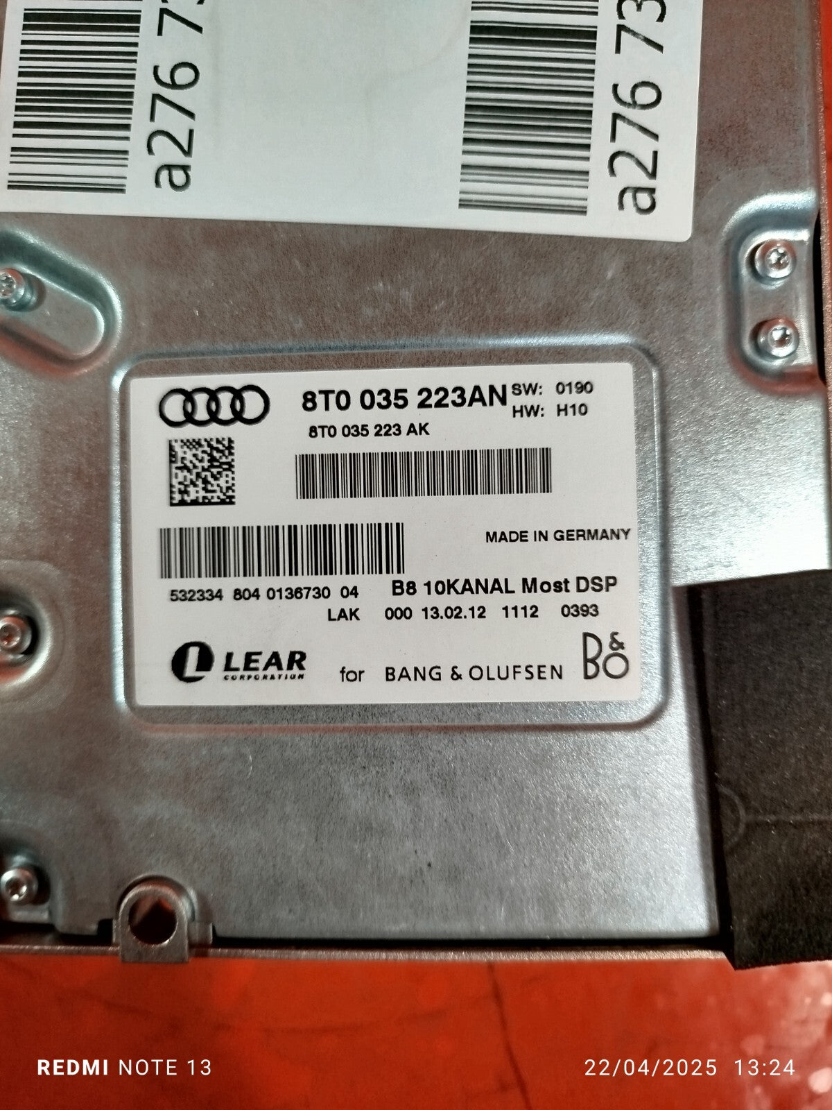 ✅AUDI Q5 S LINE 2.0 PETROL 2012 STEREO RADIO AUDIO AMPLIFIER UNIT 8T0035223AN - Image 12