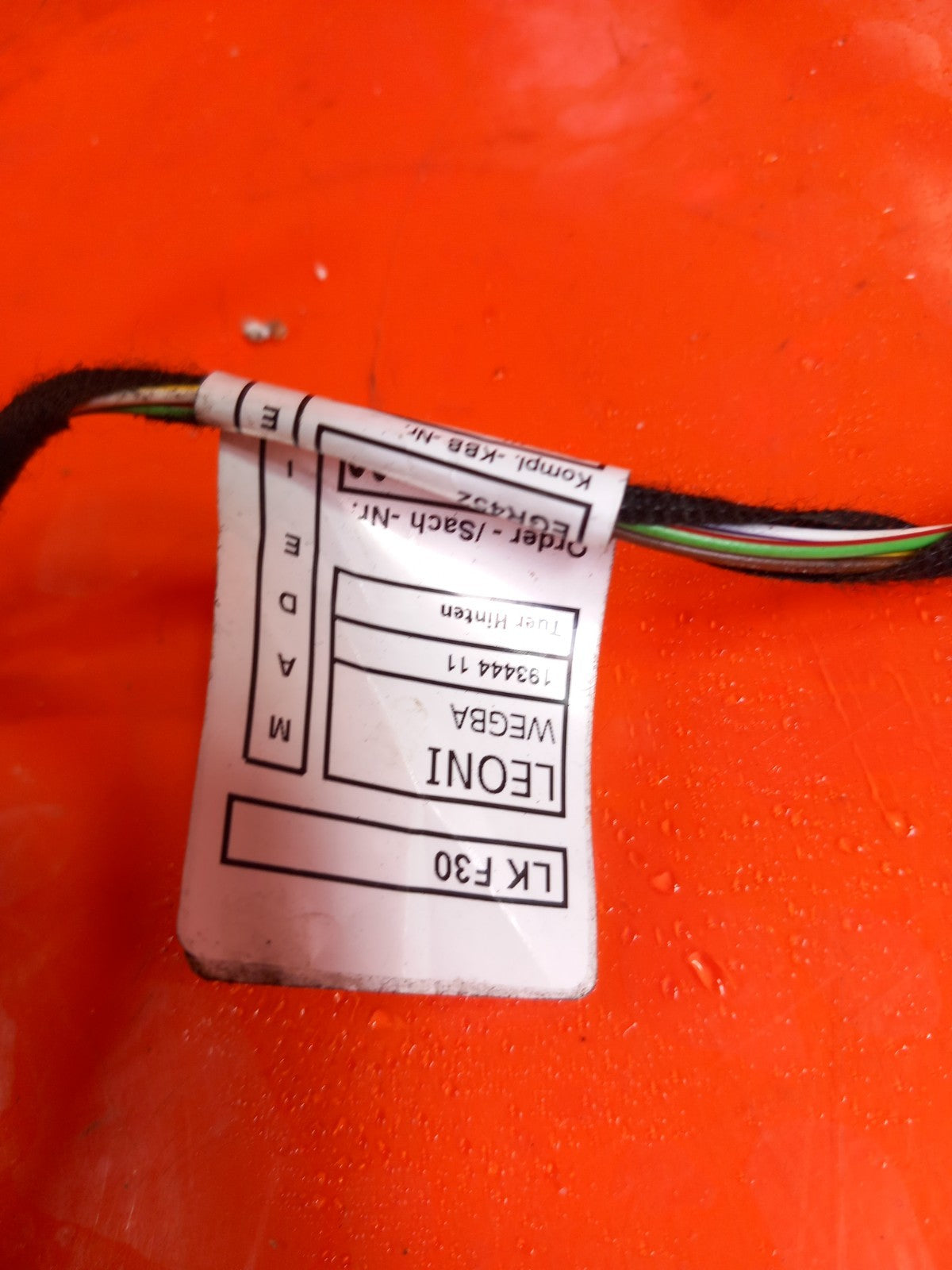 2013 BMW 3 Series F30 Xdrive M Sport Rear Right Door Wiring Loom 9286210 A395 - Image 10