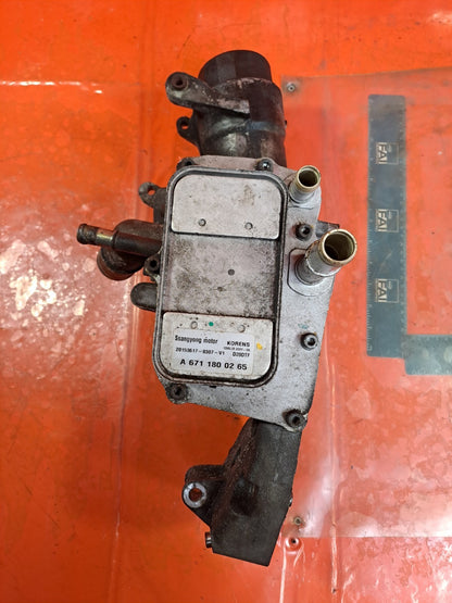 ✅SSANGYONG KORANDO 2.2 DIESEL 2015 OIL FILTER HOUSING & COOLER A6711800265 A337 - Image 10