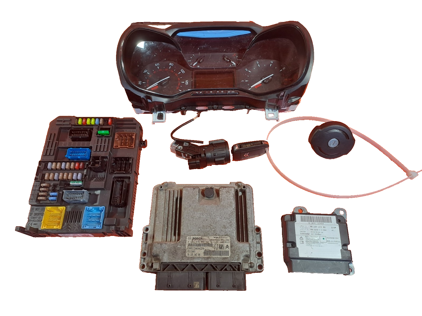 ✅Citroen Berlingo 650 1.5 Diesel 2020 Engine ECU Kit 9830707680 9831102380 A381 - Image 1