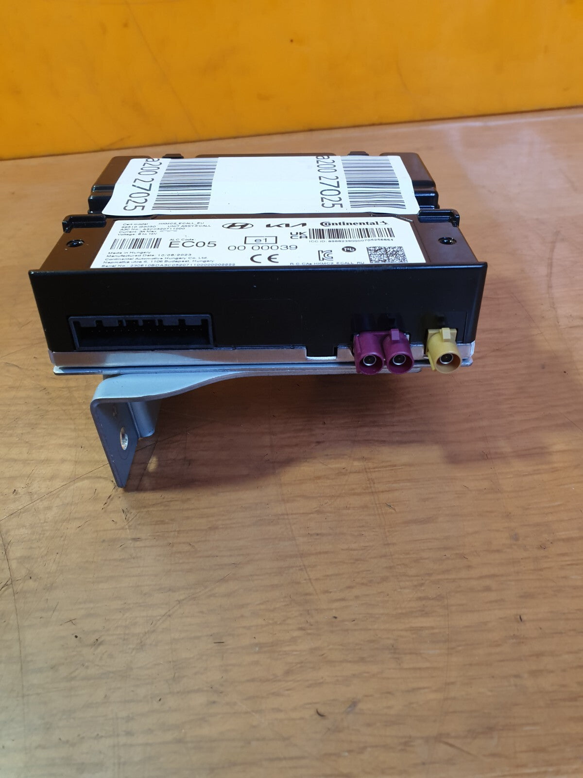 ✅2023 HYUNDAI BAYON PREM T-GDi 1.0P EMERGENCY CALL CONTROL MODULE ECU A200 - Image 9