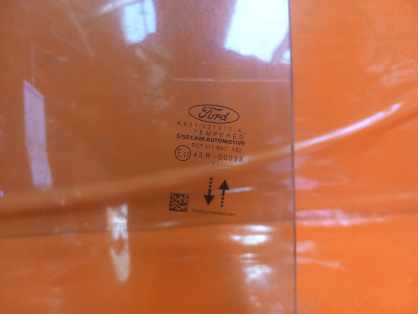 2021 Ford Transit Custom Front Right Door Window Glass KK21-V21410-A A390 - Image 10