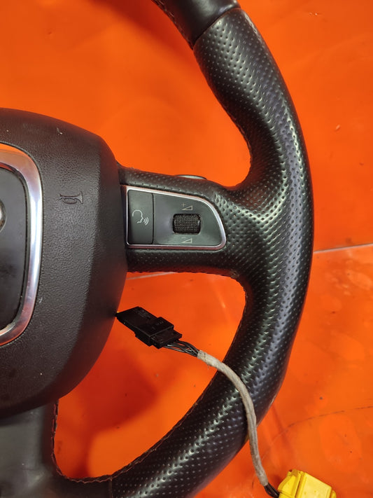 ✅2009 AUDI Q7 4L S LINE 3.0D MULTIFUNCTION LEATHER STEERING WHEEL PADDLE SHIFT - Image 2