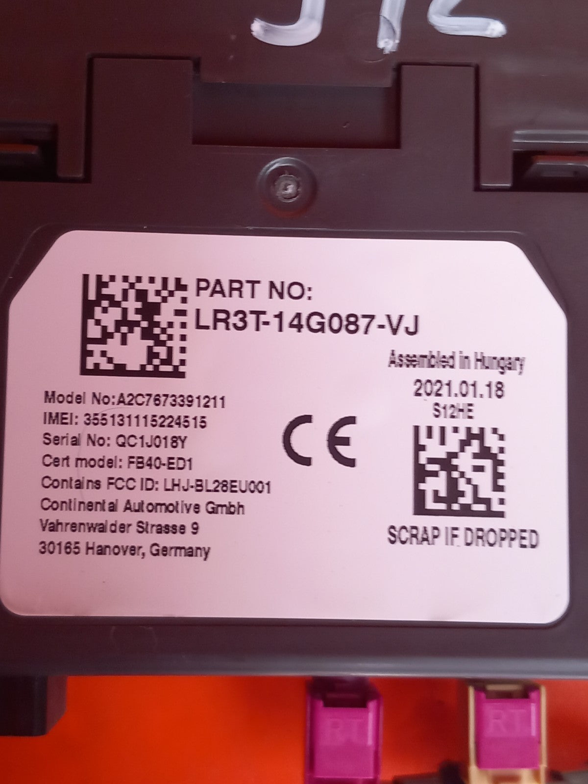 ✅Ford Transit Custom 2.0 Diesel 2021 Bluetooth Control Module LR3T14G087VJ A372 - Image 11