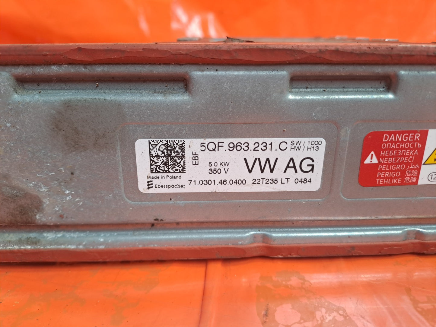 ✅2022 VW Golf GTE High Voltage Water Heater 5QF963231C + Warranty A388 - Image 2