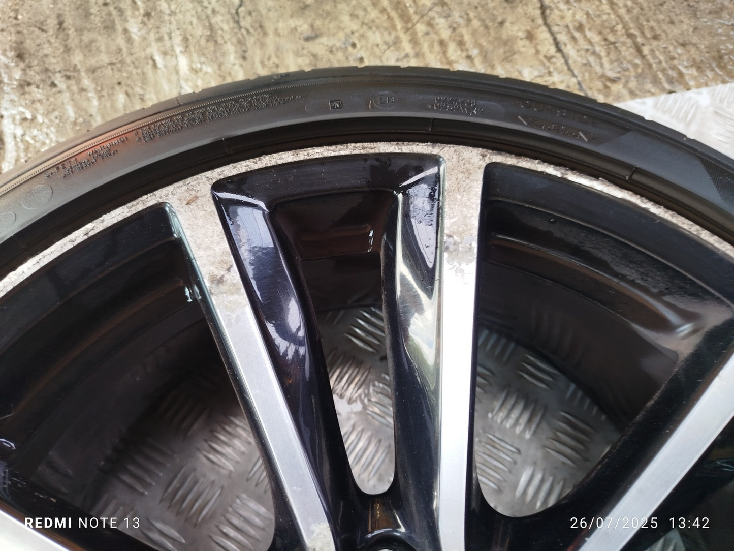 ✅2012 MERCEDES B CLASS W246 ALLOY WHEEL & TYRE SET 225/40 ZR18 A2464011602 A299 - Image 10