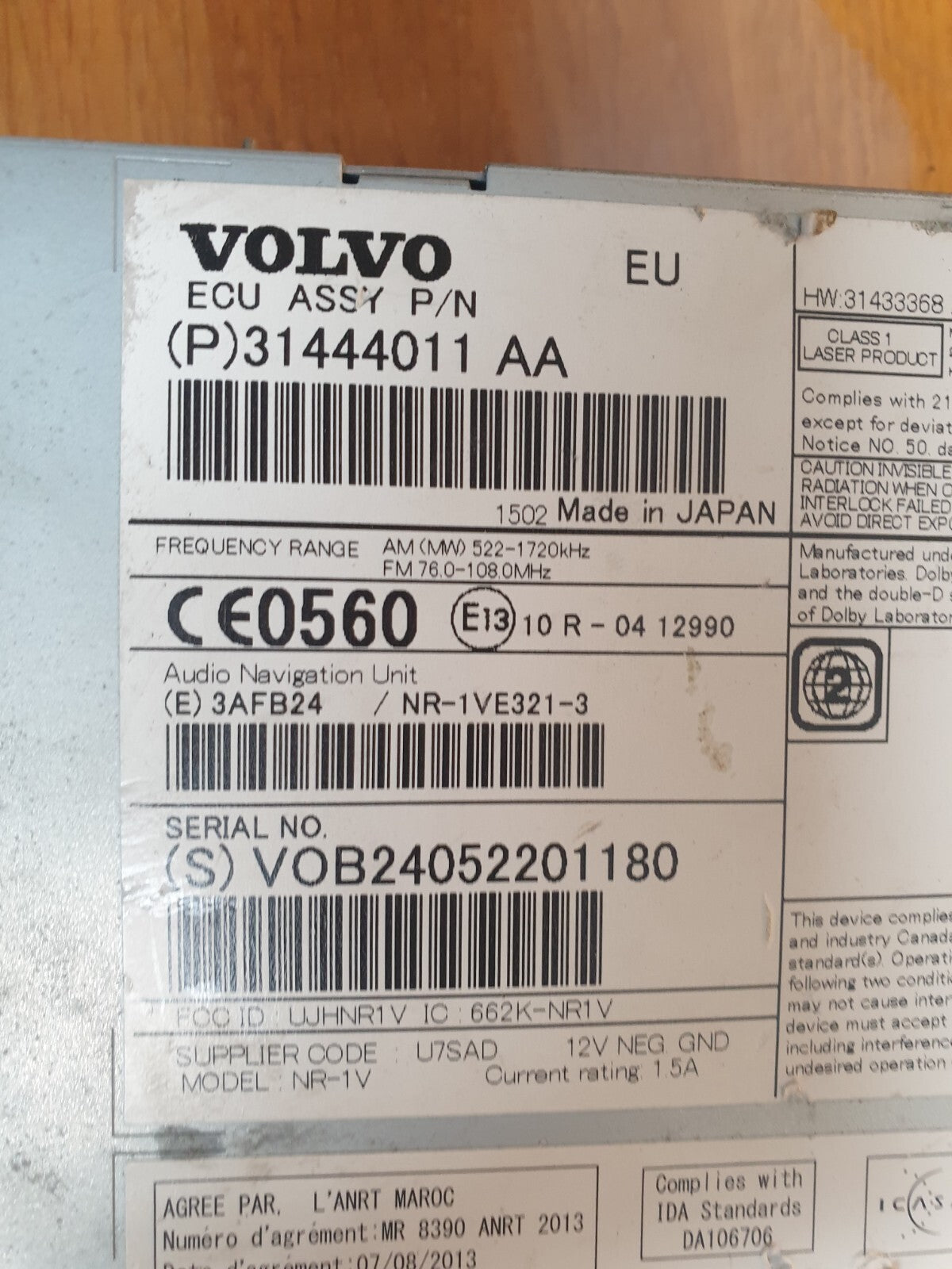 VOLVO V40 V60 S60 XC60 2011-2018 RADIO STEREO CD PLAYER HEAD UNIT 31444011AA - Image 12