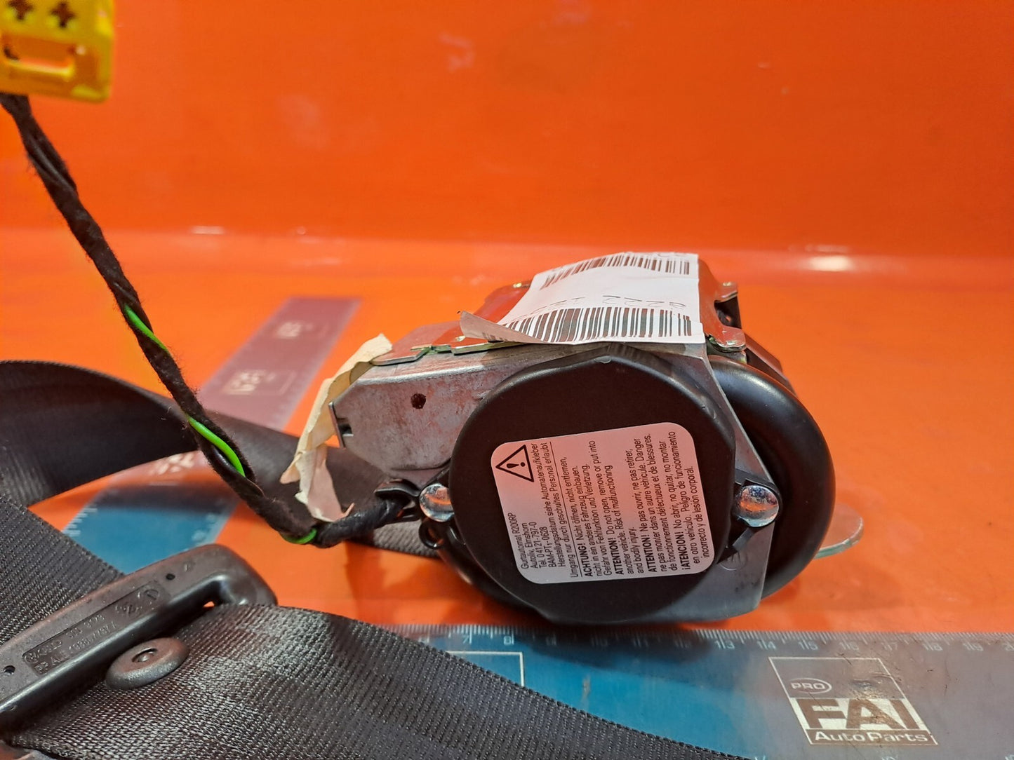 ✅2012 AUDI A5 1.8P REAR LEFT PASSENGER SIDE SEAT BELT 8F0857805 + WARRANTY A222 - Image 4