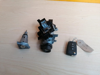 ✅VW T-Cross 1.0 Petrol 2020 Ignition Lock Switch Barrel With Key 2016DJ3959 A010 - Image 1