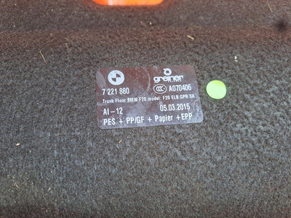✅2015 BMW 1 Series Sport F20 Boot Floor Carpet Mat Liner 7221880 + Warranty A316 - Image 12