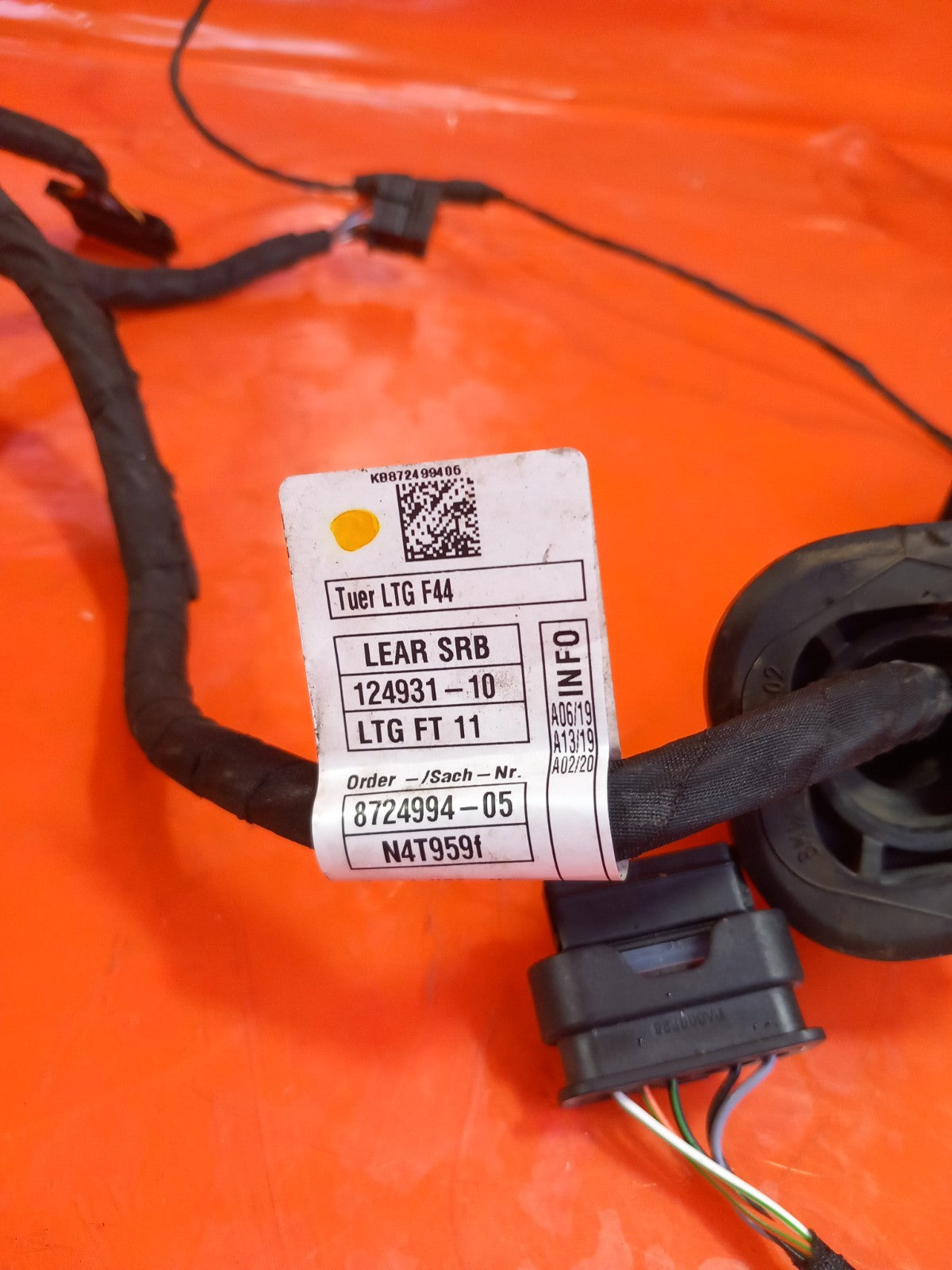 2020 BMW 2 Series F44 M Sport Door Wiring Loom Front Right 8724983 Warranty A386 - Image 7