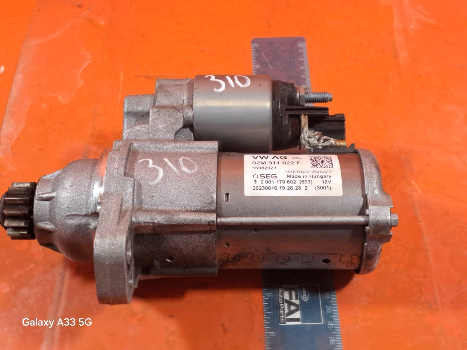 ✅2024 VW POLO LIFE 1.0P STARTER MOTOR 02M911022F + WARRANTY A310 - Image 3