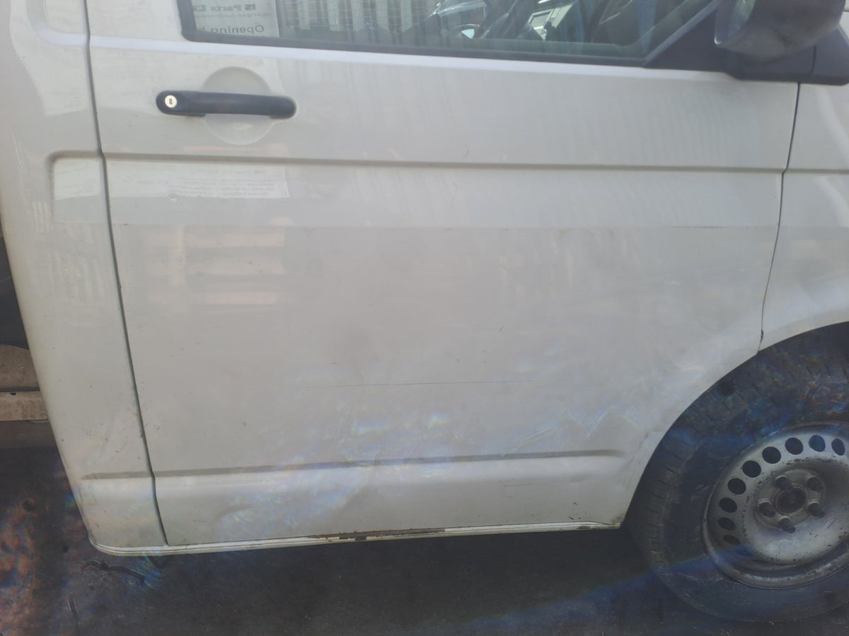 2021 VW Transporter T30 Front Right Driver Side Door Bare White B9A A412 - Image 3