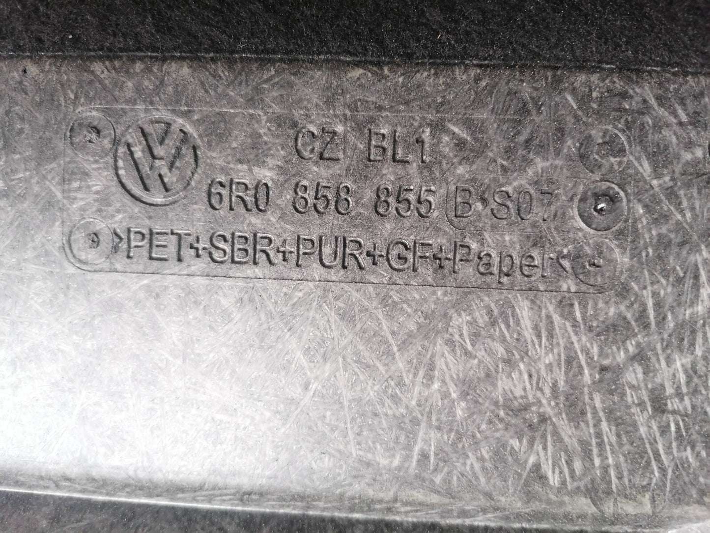 VW POLO 1.2 PETROL 2014 BOOT FLOOR CARPET 6R0858855B - Image 7