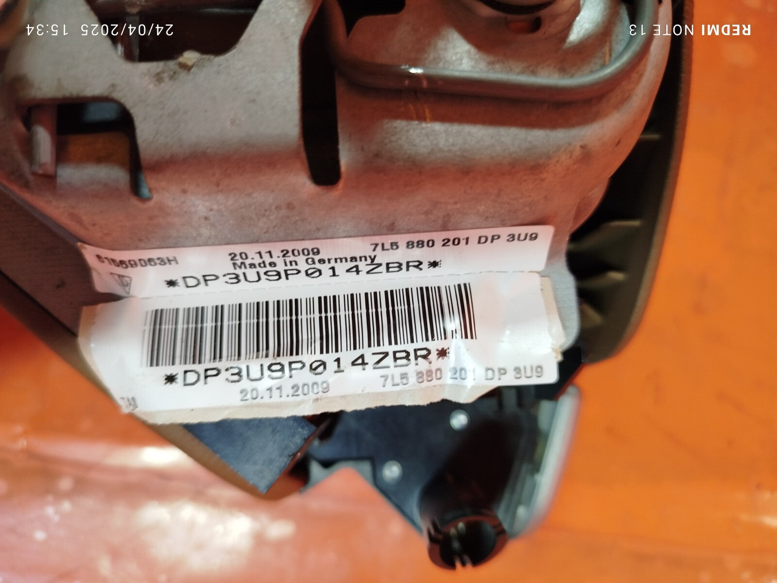 ✅Porsche Cayenne V6 Tiptronic 2010 3.6 Petrol STEERING WHEEL ARBAG 7L5880201DP - Image 6