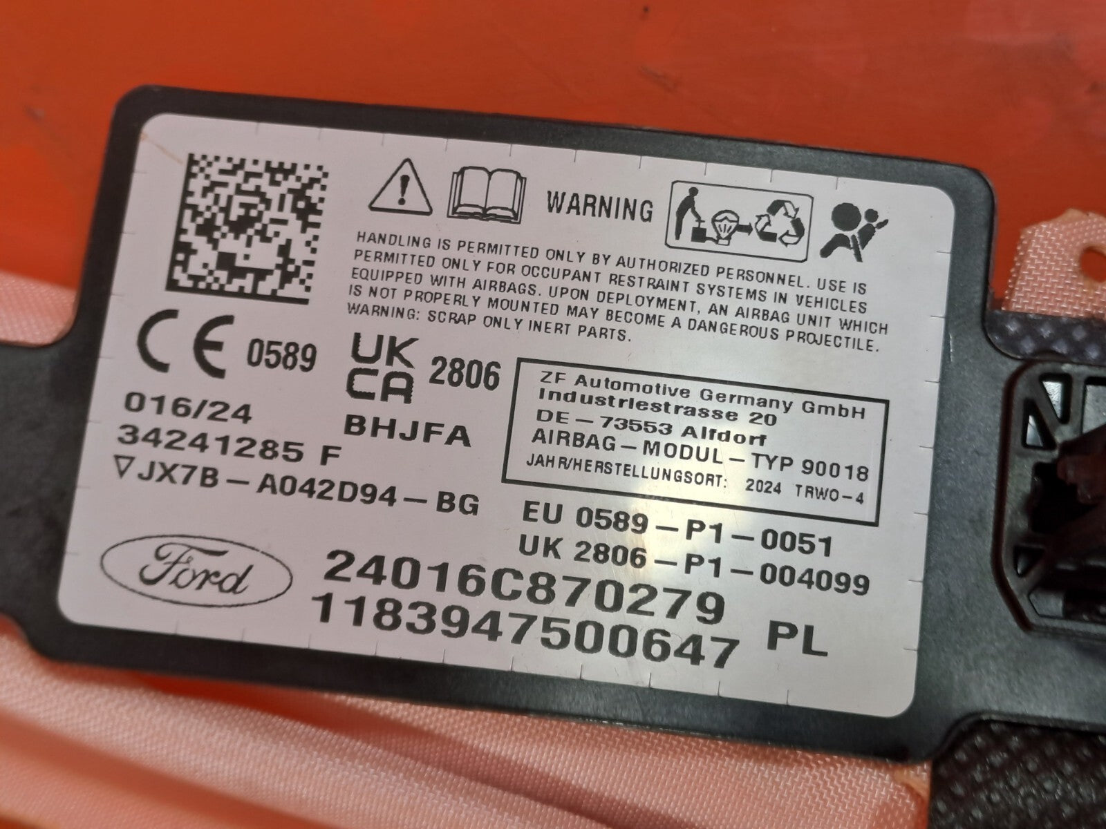 ✅FORD FOCUS ST-LINE 1.0 PETROL 2024 ROOF CURTAIN ARBAG PAIR JX7BA042D95BG A267 - Image 10