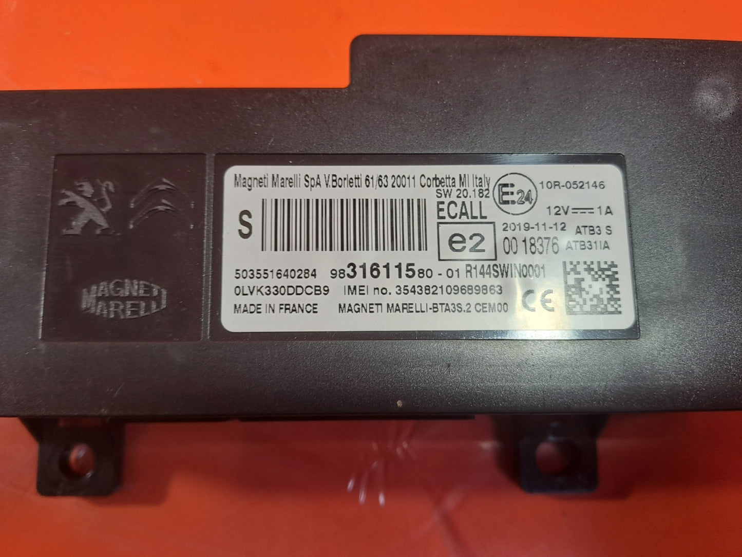 ✅Citroen Berlingo 650 1.5 Diesel 2020 Bluetooth Control Module 9831611580 A381 - Image 3