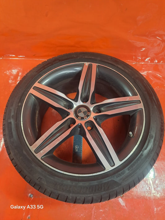 ✅BMW 218I SPORT F22 1.5 PETROL 2017 ALLOY WHEEL WITH TYRE 225/45 R17 6850151 - Image 1