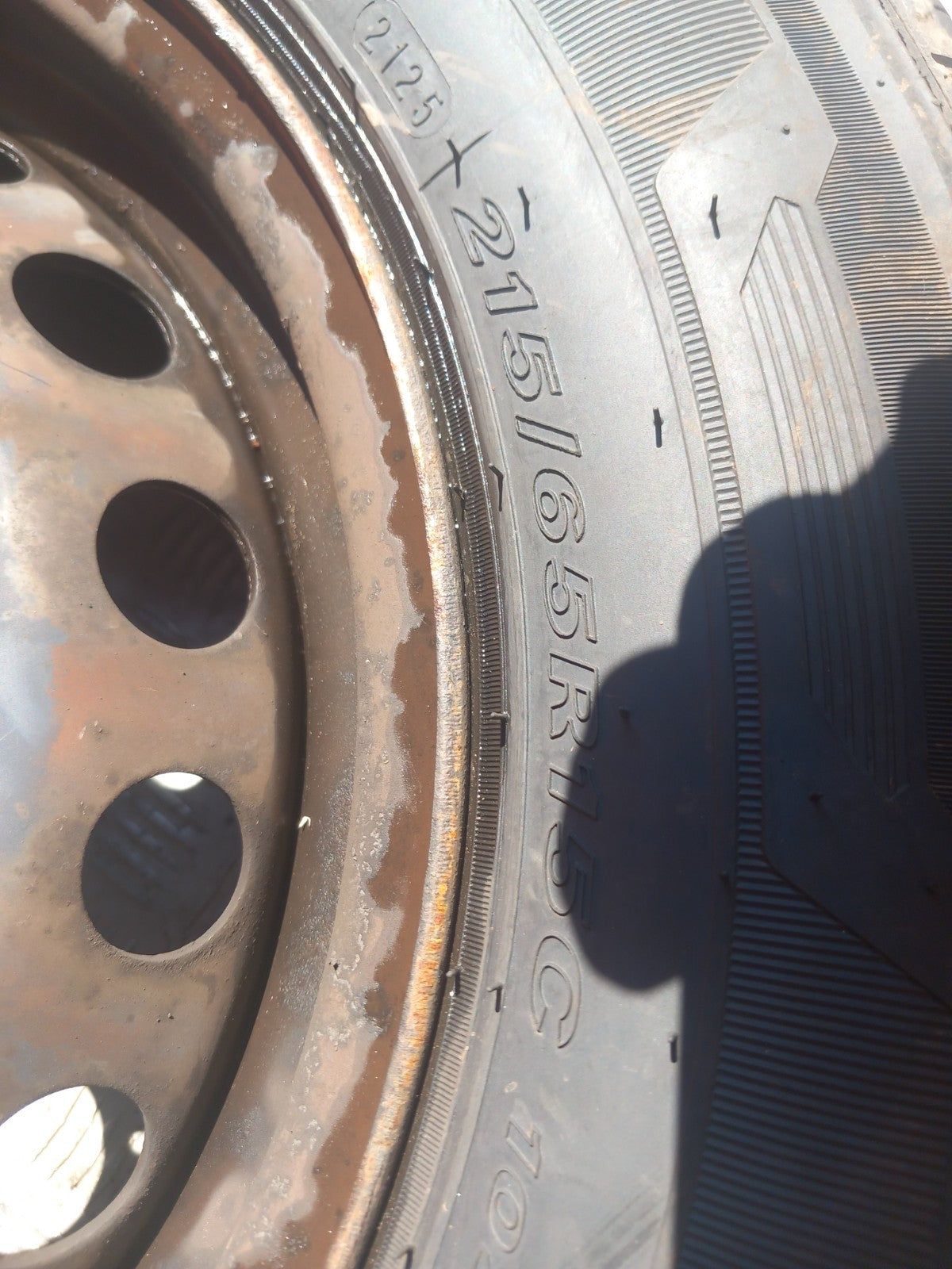 2015 Ford Tourneo Custom Steel Wheel w/ Tyre 215/65 R15 BK21-1007-AA A377 - Image 7