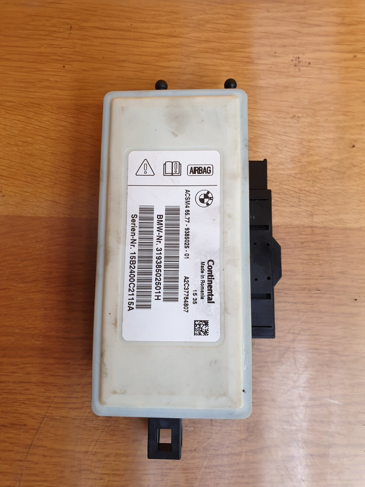 ✅BMW X3 XDRIVE20D F25 2.0 DIESEL 2016 AIRBAG CONTROL MODULE ECU 9385025 Warranty - Image 1