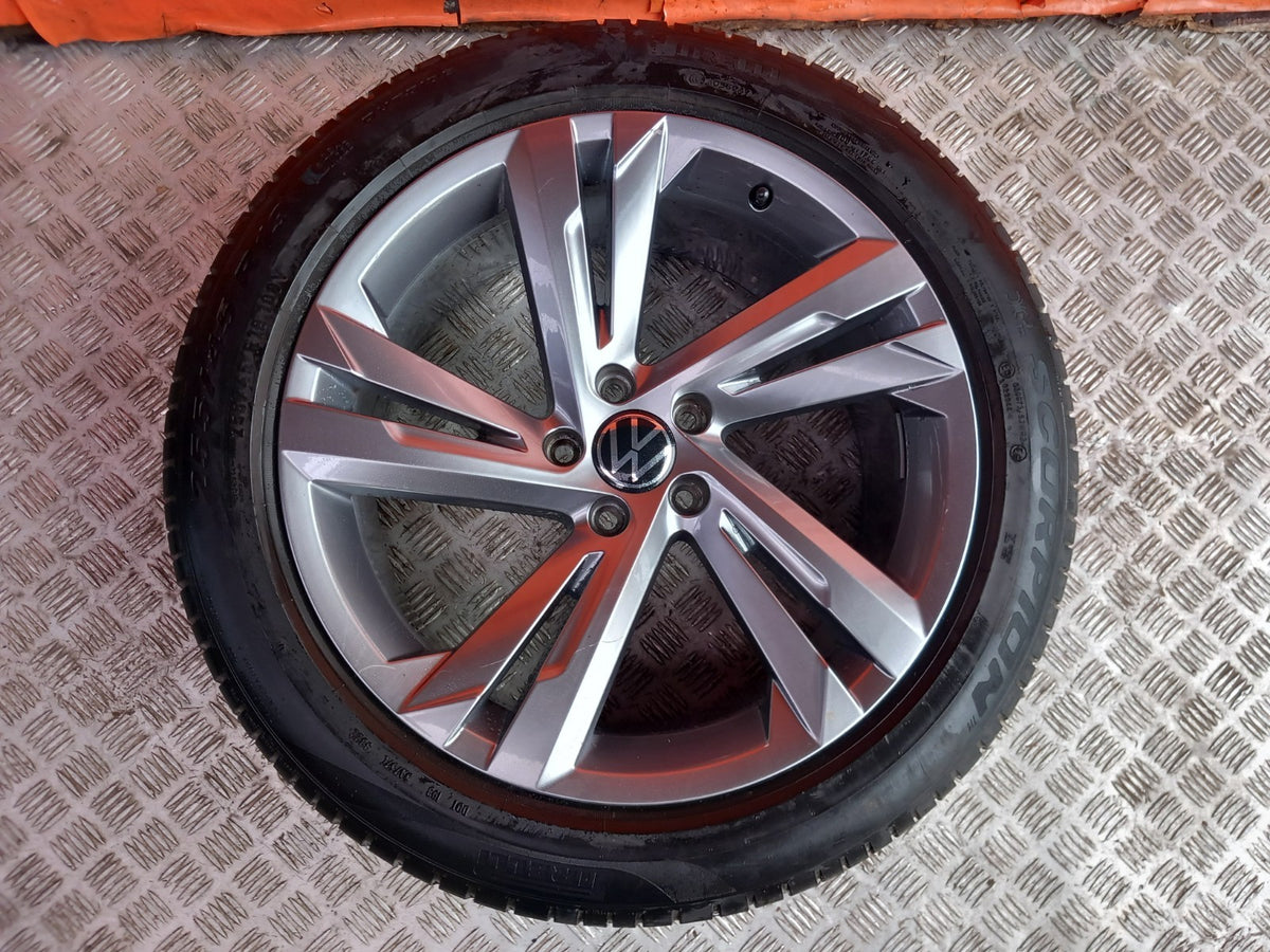 VW Tiguan 2016-2024 Alloy Wheel with Tyre 255/45 R19 5NA601025AM xAA - Image 2