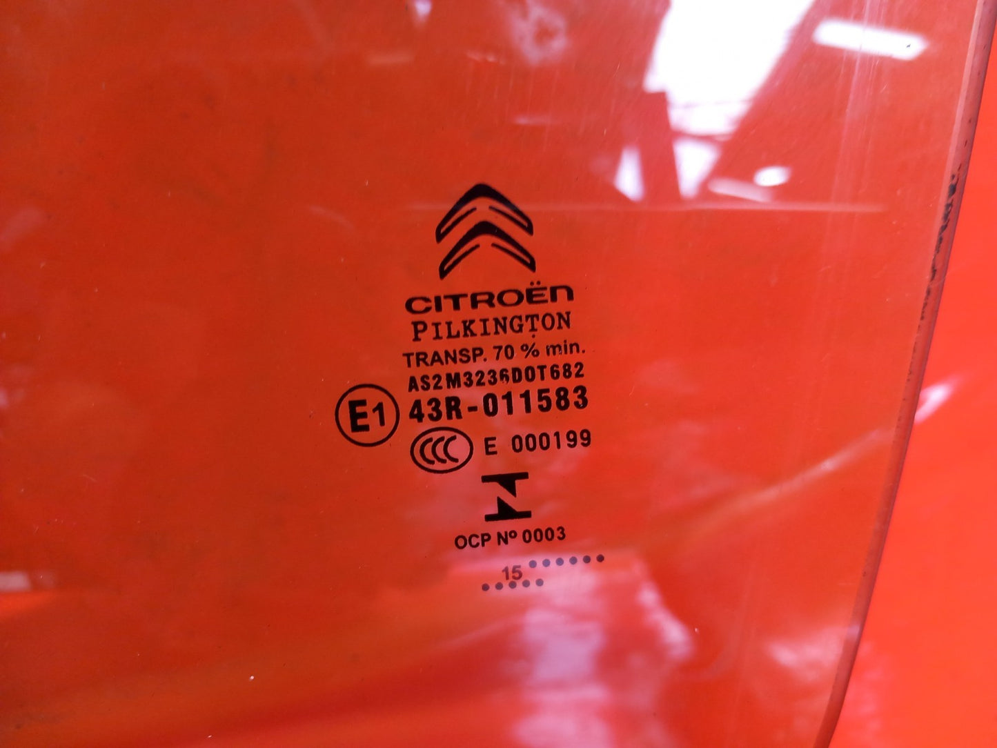 Citroen C4 Cactus 1.6 Diesel 2015 Front Left Window Glass 43R-01183 A327 - Image 7