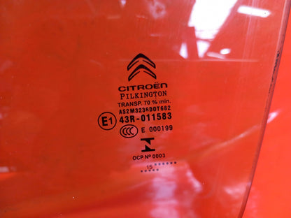 Citroen C4 Cactus 1.6 Diesel 2015 Front Left Window Glass 43R-01183 A327 - Image 7