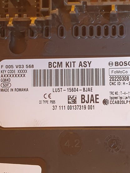 FORD PUMA ST-LINE 1.0 PETROL 2022 BCM BODY CONTROL MODULE ECU LU5T15604BJAE a202 - Image 3