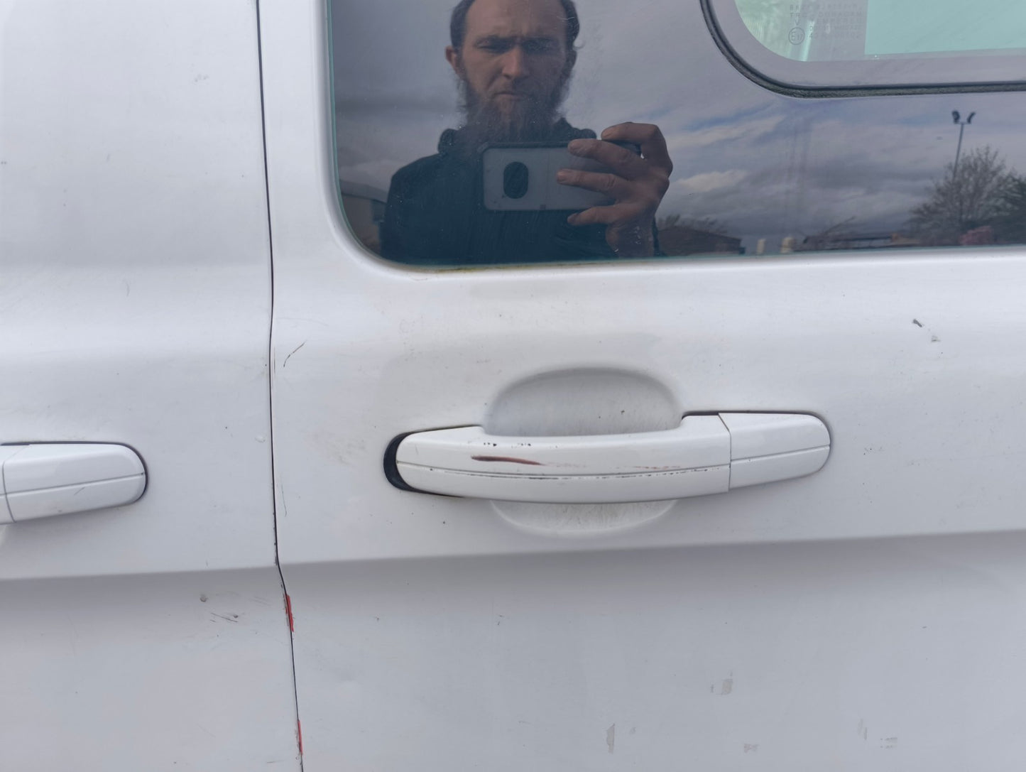 ✅Ford Tourneo Custom 2.2 Diesel 2015 Left Side Sliding Door Bare White Dent A377 - Image 9