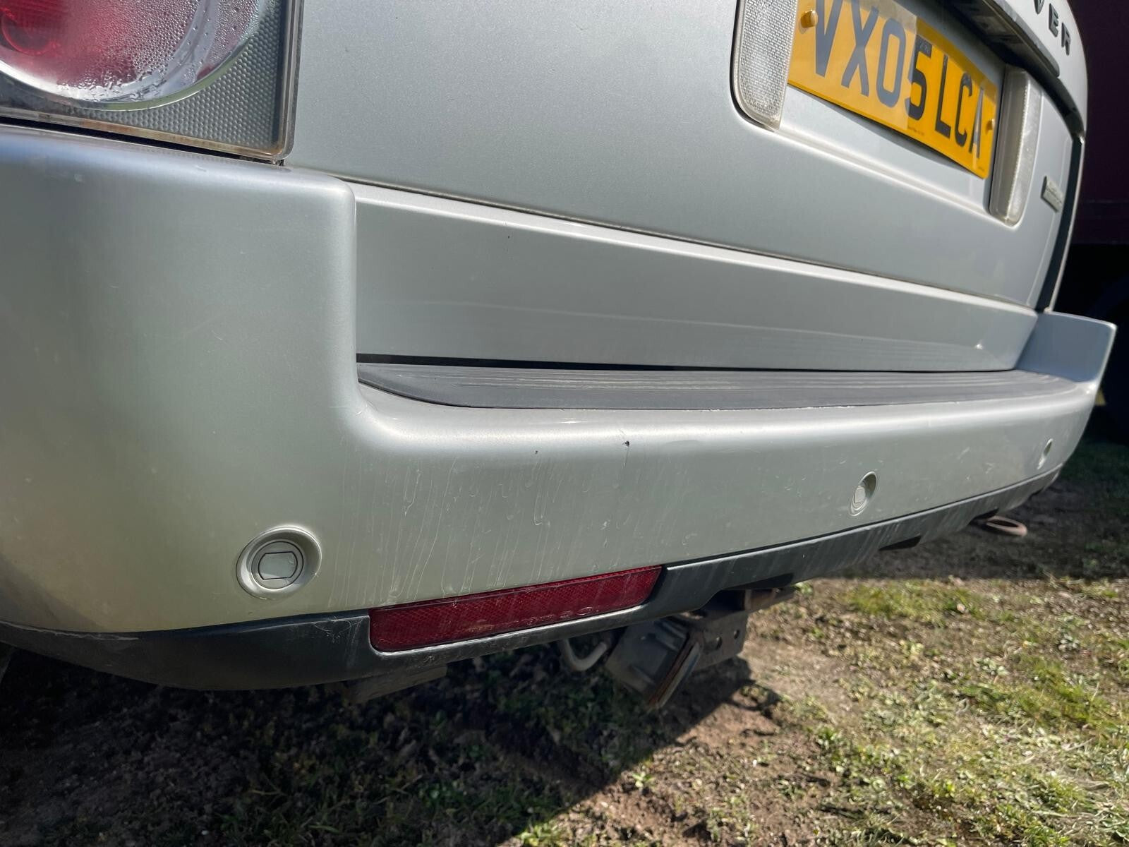 ✅2005 RANGE ROVER VOGUE L322 4.4P REAR BUMPER SILVER + WARRANTY  A274 - Image 3