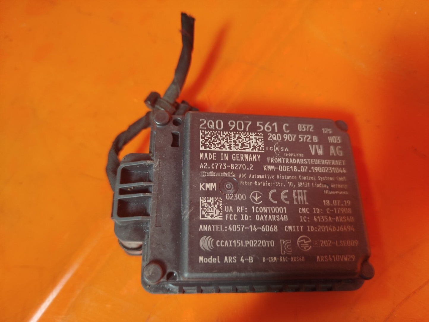 ✅SEAT ARONA FR 1.0 PETROL 2019 RADAR SENSOR 2Q0907561C Warranty A217 - Image 1