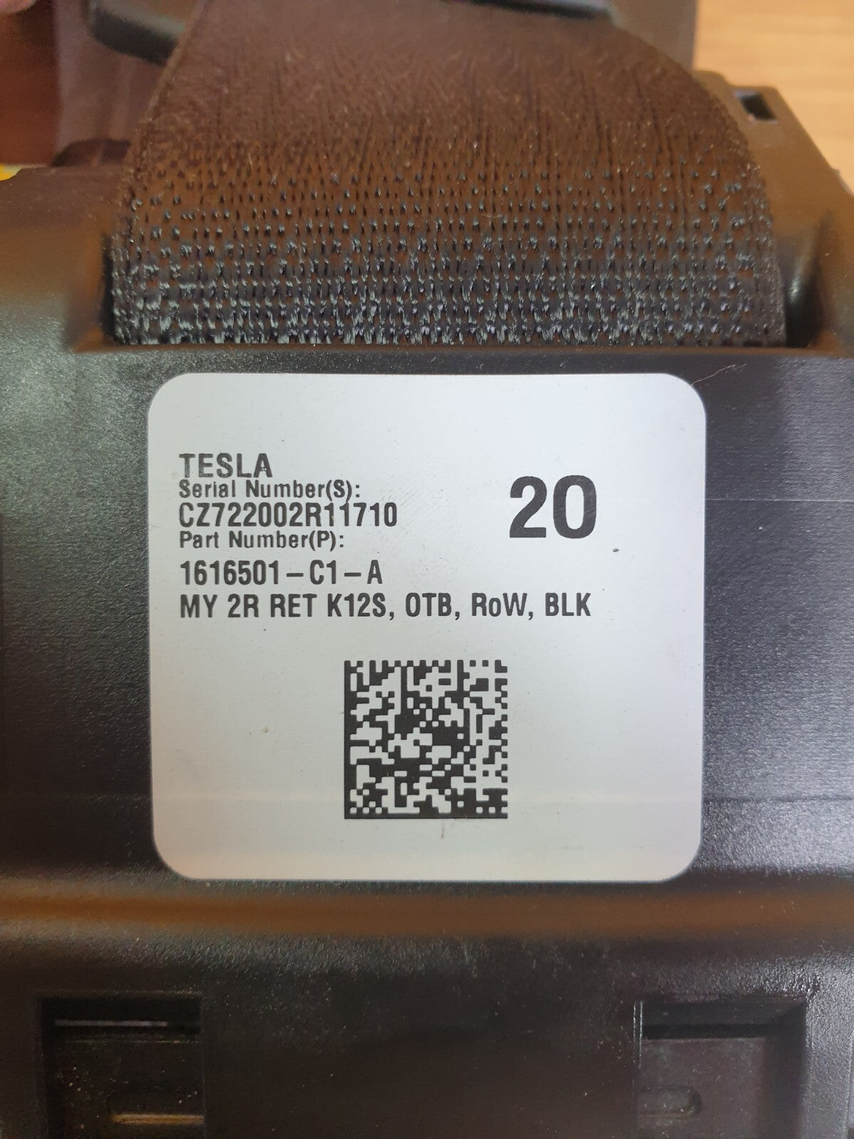 ✅2022 TESLA MODEL Y REAR RIGHT SEAT BELT 1616501-C1-A + WARRANTY A172 - Image 11