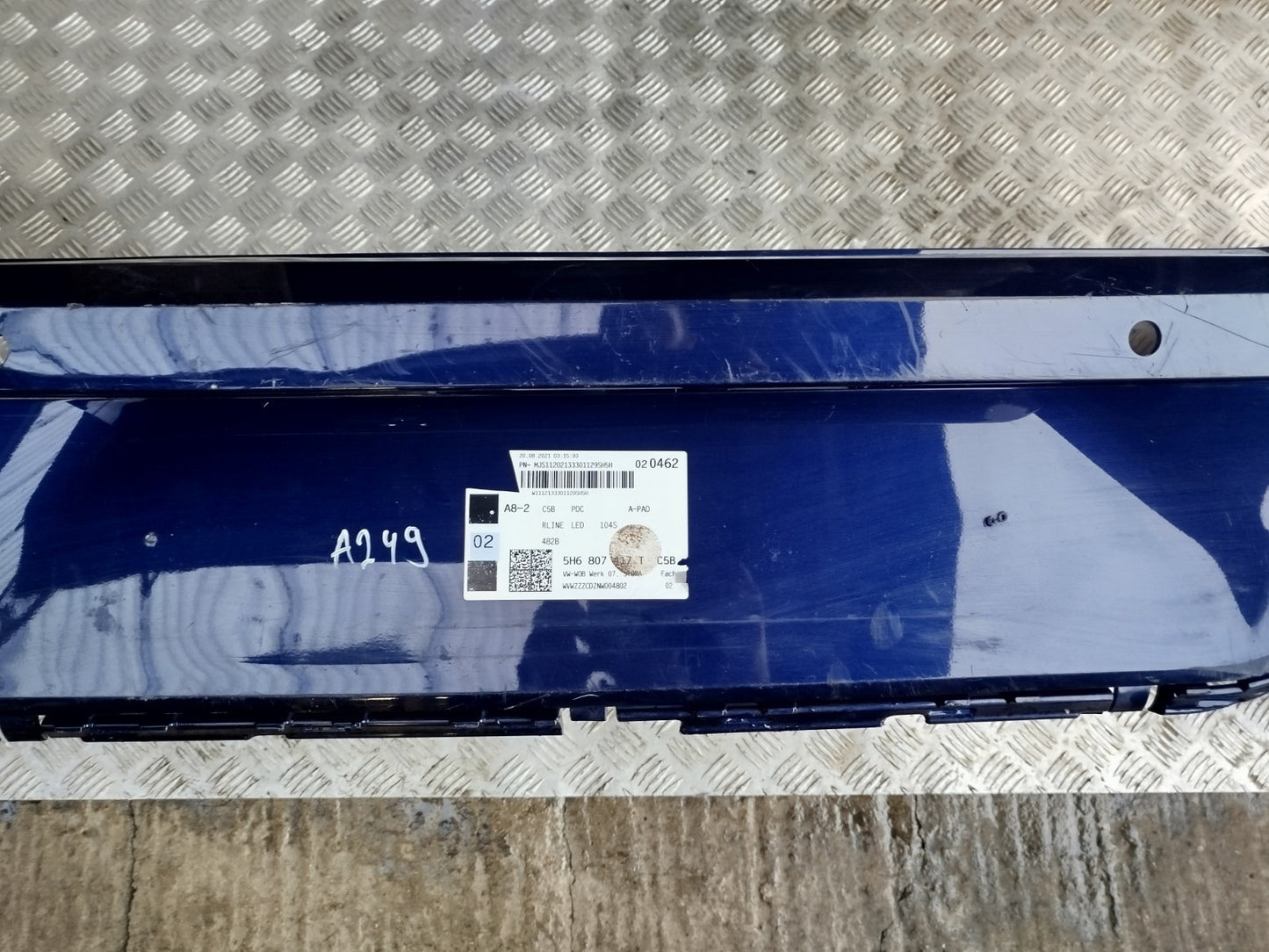 ✅VW GOLF R-LINE MK8 1.5 PETROL 2021 REAR BUMPER BLUE 5H6807417T Scratches A349 - Image 2