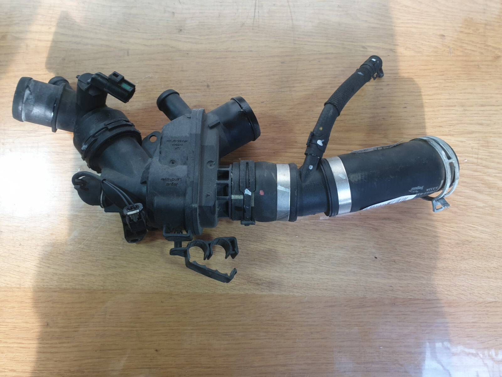 ✅2017 JAGUAR F-PACE X761 3.0P COOLANT THERMOSTAT HOUSING ASSEMBLY +WARRANTY A196 - Image 3