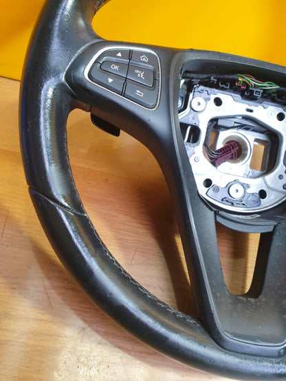 ✅Mercedes C Class W205 2016 Leather Steering Wheel A0004605003 + Warranty A123 - Image 3