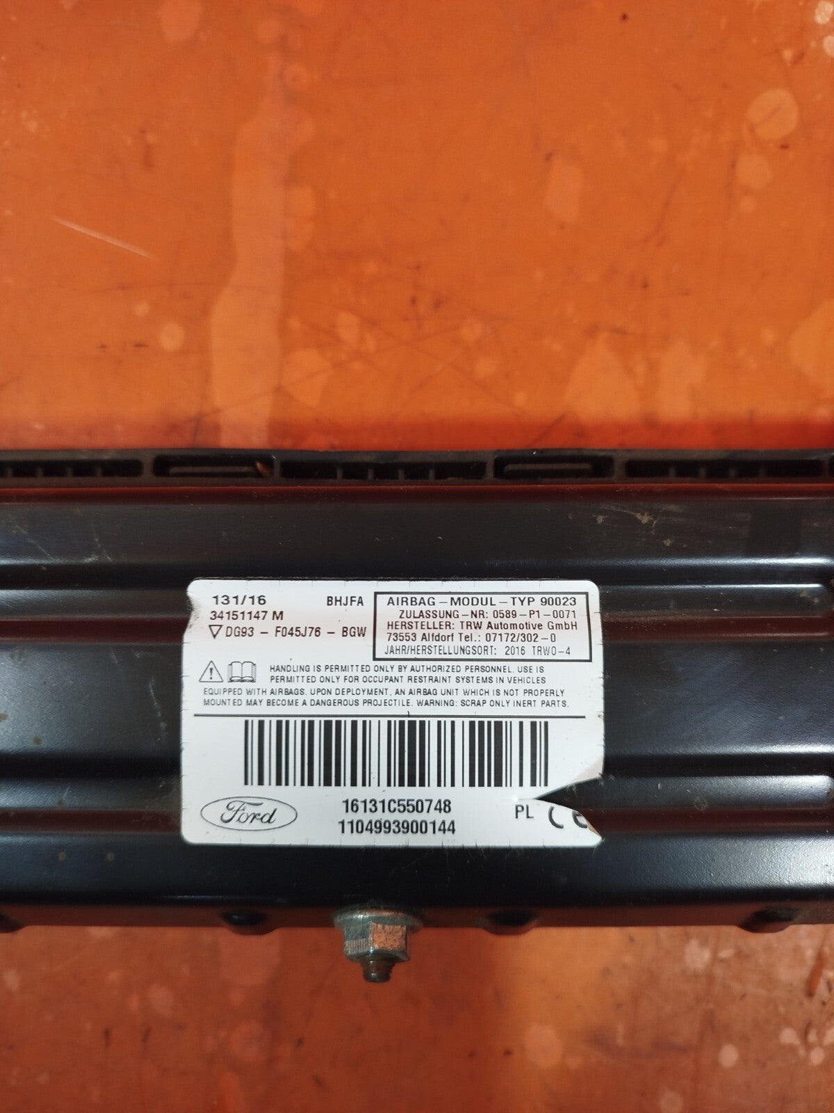 ✅Ford Mondeo Titanium 2016 2.0 Diesel FRONT RIGHT KNEE ARBAG DG93-F045J76-BGW - Image 9