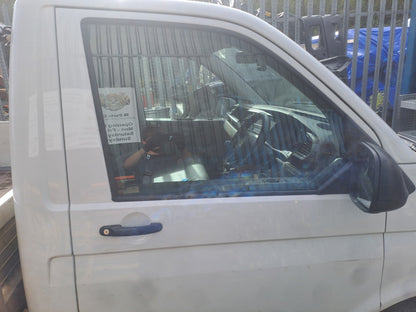 2021 VW Transporter T30 Front Right Driver Side Door Bare White B9A A412 - Image 2